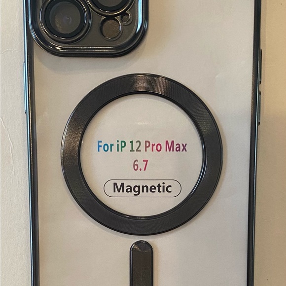 Hython Magnetic Clear Case for iPhone 12 Pro Max Case 6.7 Black   NEW - Picture 2 of 12